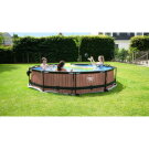 Piscina EXIT Black Wood &oslash;360x76cm con bomba de depuraci&oacute;n, color negro