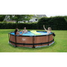 Piscina EXIT Black Wood &oslash;360x76cm con bomba de depuraci&oacute;n, color negro