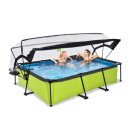 Piscina EXIT Lime 300x200x65cm con bomba de depuraci&oacute;n y c&uacute;pula, color verde