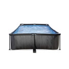 Piscina EXIT Black Wood 300x200x65cm con bomba de depuraci&oacute;n, color negro