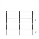 Barra de gimnasia doble EXIT Ivy