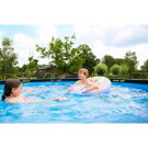 Piscina EXIT Stone ø360x122cm con bomba de filtrado de arena, color gris