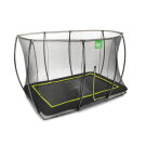 Cama elástica enterrada EXIT Silhouette 214x305cm con red de seguridad, color negro