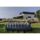 Piscina EXIT Black Leather 400x200x122cm con bomba de filtrado de arena, color negro