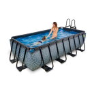 Piscina EXIT Stone 400x200x100cm con bomba de depuración, color gris