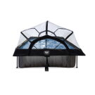 Piscina EXIT Black Wood 300x200x65cm con bomba de depuraci&oacute;n y c&uacute;pula, color negro