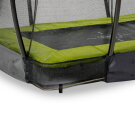 Cama elástica enterrada EXIT Silhouette 153x214cm con red de seguridad, color verde