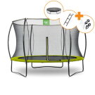 Cama elástica EXIT Silhouette ø305cm, color verde + kit de accesorios gratis