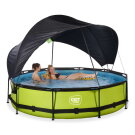 Piscina EXIT Lime &oslash;360x76cm con bomba de depuraci&oacute;n y toldo, color verde