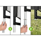 Portería de fútbol de acero EXIT Maestro 180x120cm, color negro