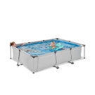 Piscina EXIT Soft Grey 300x200x65cm con bomba de depuración, color gris