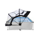 Piscina EXIT Soft Grey 300x200x65cm con bomba de depuración y cúpula, color gris
