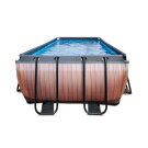 Piscina EXIT Wood 540x250x122cm con bomba de depuraci&oacute;n, color marr&oacute;n
