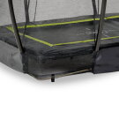 Cama elástica enterrada EXIT Silhouette 153x214cm con red de seguridad, color negro