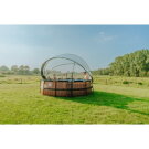 EXIT Black Leather pool ø427x122cm with sand filter pump and dome - black