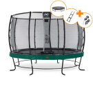 Cama elástica EXIT Elegant Premium conjunto completo ø366cm, color verde