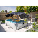 Piscina EXIT Soft Grey 300x200x65cm con bomba de depuraci&oacute;n y toldo, color gris