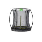 Cama elástica enterrada EXIT Silhouette ø183cm con red de seguridad, color negro