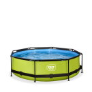 Piscina EXIT Lime ø300x76cm con bomba de depuración, color verde