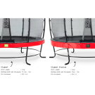 EXIT Elegant trampoline ø253cm with Economy safetynet - red