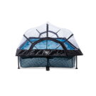 Piscina EXIT Stone 300x200x65cm con bomba de depuración y cúpula, color gris