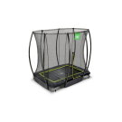 Cama elástica enterrada EXIT Silhouette 153x214cm con red de seguridad, color negro