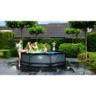 Piscina EXIT Stone &oslash;300x76cm con bomba de depuraci&oacute;n, color gris