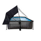 Piscina EXIT Black Wood 300x200x65cm con bomba de depuración y toldo, color negro