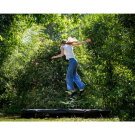 Cama elástica enterrada deportiva EXIT Silhouette ø244cm, color negro