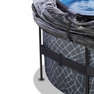 Piscina EXIT Stone ø427x122cm con bomba de filtrado de arena y cúpula, color gris