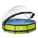 Piscina EXIT Lime ø360x76cm con bomba de depuración y cúpula, color verde