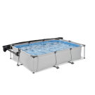 Piscina EXIT Soft Grey 300x200x65cm con bomba de depuraci&oacute;n y toldo, color gris
