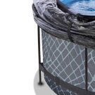 Piscina EXIT Stone ø360x122cm con bomba de filtrado de arena y cúpula y bomba de calor, color gris