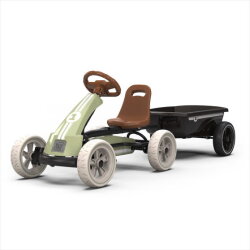 EXIT Foxy kart con remolque para niños verde | a partir de 2 años