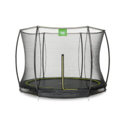 Cama elástica enterrada EXIT Silhouette ø244cm con red de seguridad, color negro