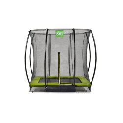 Cama elástica enterrada EXIT Silhouette 153x214cm con red de seguridad, color verde