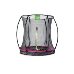 Cama elástica enterrada EXIT Silhouette ø183cm con red de seguridad, color rosa